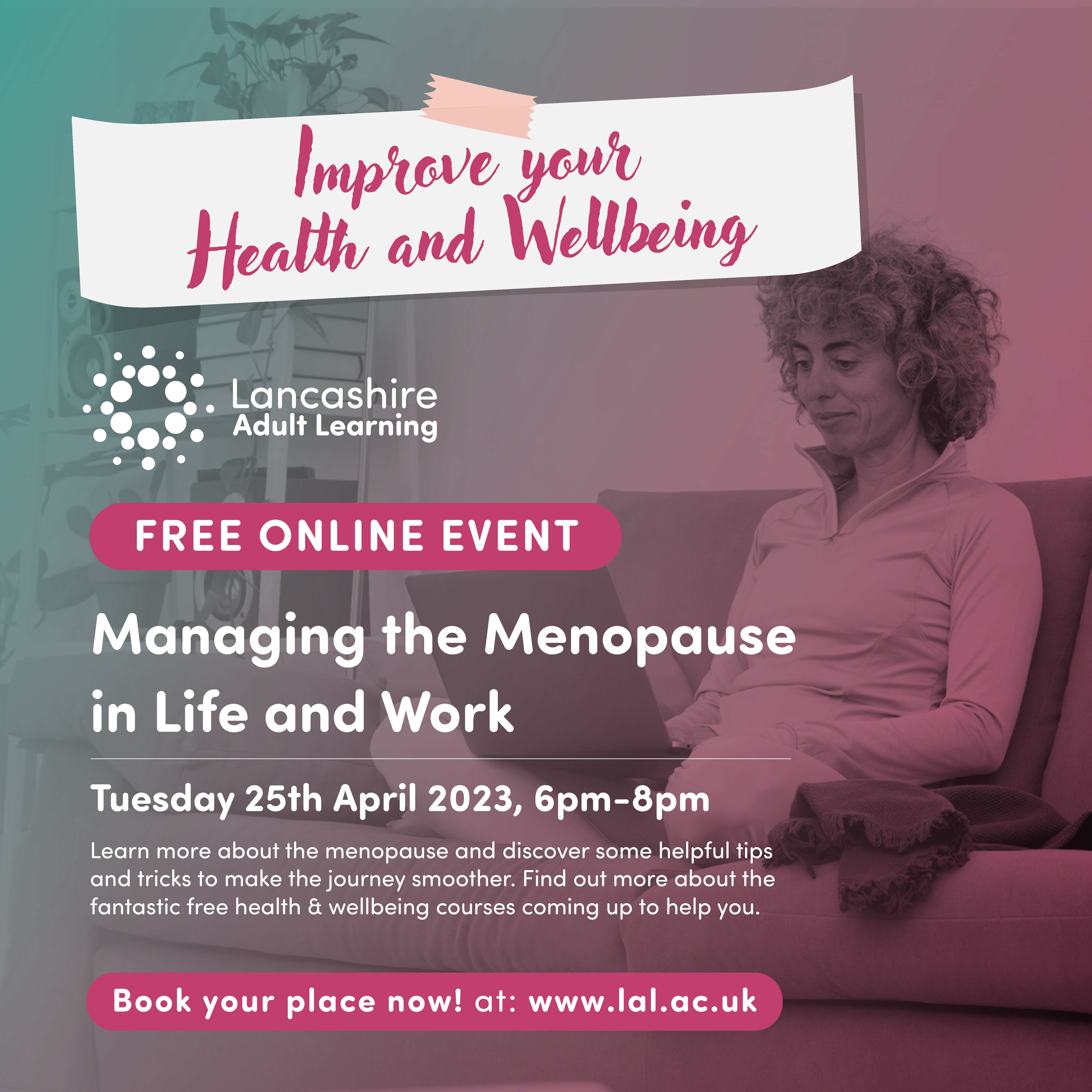 Free online event  Managing the Menopause in life and work